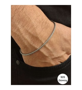 925 Ayar Gümüş 2.5 mm Tilki Kuyruğu Bileklik