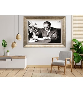 Gümüş Çerçeveli Atatürk Tablo as58