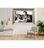 Gümüş Çerçeveli Atatürk Tablo as58