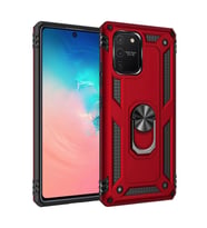 Durukar® Samsung Galaxy A91 / S10 Lite Kılıf Sofya Yüzüklü Silikon Kapak - Kırmızı