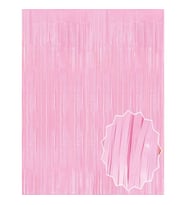 Mey İthalat® Soft Pembe Püsküllü Kapı Perdesi - Parti, Baby Shower, Cinsiyet Partisi 1x2 m