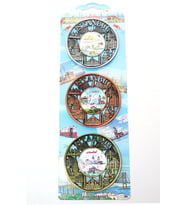 İstanbul Temalı Metal Magnet 3'lü Set Model 2