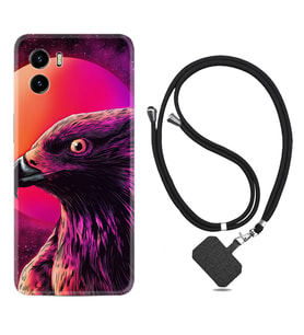 Vivo Y15S Y32 Y33S Y51 Y53S Kılıf Boyun Askılı Silikon Red Eagle 1752