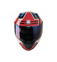Motosiklet Kaskı Ece 22.R06 Sertifikalı Double Vizör Fiber Motor Kask Full Face New Thanos (Mavi)
