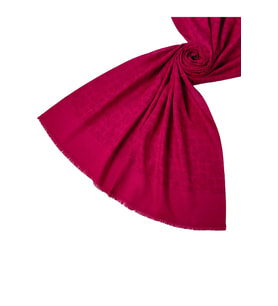 Işıl İpek - Pamuk Jakarlı C Desen Şal 75x190 cm (Bordo)