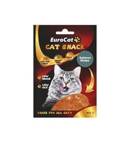 EuroCat Tahılsız Şekersiz Kurutulmuş Et Cat Somon Strips Flakes Kedi Ödülü 50 Gr