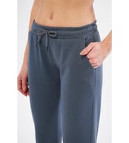 Beli Lastikli Yan Cepli A Double Face Kumaş Jogger Pantolon (Mavi)
