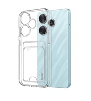 Newface Xiaomi Redmi 13 4G Kılıf Kart Şeffaf Silikon - Şeffaf