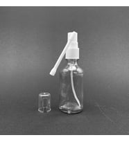 50ml şeffaf Ağız spreyli Şişe, 24 Adet, Oral Sprey, Ecza şişesi, Boş Cam şişe (Amber)