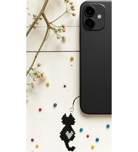 Miyuki Boncuk El Yapımı Kedi Telefon Çarmı - Charm 1 (Çok Renkli)