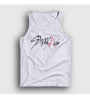 Presmono Unisex Beyaz Logo Stray Kids Atlet 122670tt (Beyaz)