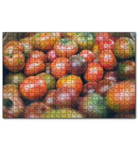 Cakapuzzle Kırmızı Yeşil Domatesler  Puzzle Yapboz MDF (Ahşap) (120 Parça)
