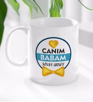 BK Gift Kişiye Özel Canım Babam Tasarımlı Beyaz Kupa Bardak - Model 1