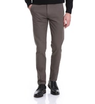 Haki Slim Fit Desenli Pamuklu Yandan Cep Kanvas Pantolon