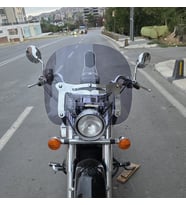 MOTOCAM Honda Shadow 750 Ön Cam 1999-2010 Model 45cm Füme Renkli 4mm APARATSIZ