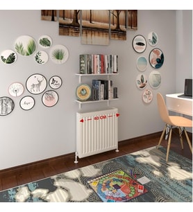 Kenzlife petek üstü raf dresuar golden boy crd 040*24 ikili kitaplık duvar rafı 040 cm uzunluk (Karışık)