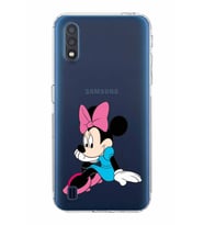 Samsung Galaxy A01  Kamera Korumalı Kapak Minnie Mouse Tasarımlı  Şeffaf Kılıf