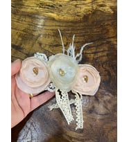 15X6 CM TAŞLI ÇİÇEKLİ BROŞ YAKA AKSESUARI