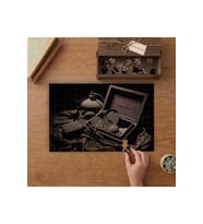 Tozlu Hazine Sandığı Tasarımı 240 parça Ahşap Puzzle Ahşap Kutuda MP01592
