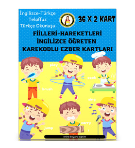 İngilizce Fiilleri Öğreten Karekodlu Kartlar