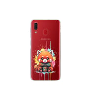 Samsung Galaxy A30 ile Uyumlu Splash Tilki Tasarımlı Şeffaf Silikon Kılıf