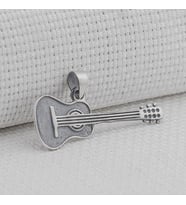 Gitar Tasarımlı 925 Ayar Gümüş Kolye Ucu