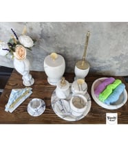 Leylak Mermer 11 Parça Banyo Set