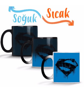 Super man 2 Sihirli Kupa Bardak Porselen