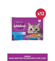 Whiskas Balık Çeşitli Kedi Maması 4'lü 340 gr 12x
