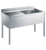 Electrolux Professional Tek Evyeli Tezgah (500x600x300mm), Damlalığı Solda - 1400mm LG1416SXEN
