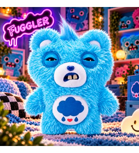 Fuggler X Care Bears Mavi Peluş Oyuncak Komik Çirkin Ayıcık