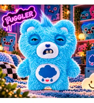 Fuggler X Care Bears Mavi Peluş Oyuncak Komik Çirkin Ayıcık