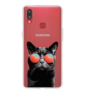 PrintiFy Samsung Galaxy A10s ile Uyumlu 1mm Slim Fit Kedi 3 050d Baskılı Şeffaf  Kılıf