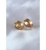 316L Çelik Gold Renk Sıkıştırmalı Erkek Küpe 5886 - EEEEEE3955-8376