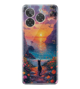 Era 30 Kılıf HD Resim Baskılı Manzara Kedi StKd -096