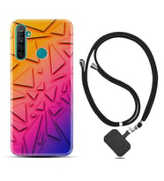 Realme 5i 5 Pro 6i 7 Pro 8 Kılıf Boyun Askılı Silikon Üçgenler 1635