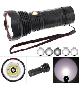Gold Orion Or-753 3000 Lümen Güçlü Led Uzun Menzilli Şarjlı El Feneri