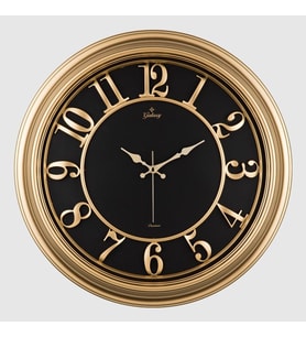 Galaxy Premium Eskitme Kabartma Kadranlı 50 cm Duvar Saati Gold-Siyah