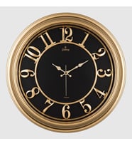 Galaxy Premium Eskitme Kabartma Kadranlı 50 cm Duvar Saati Gold-Siyah
