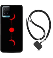 Vivo Y11S Y21S Y20 Y20S Y70 Kılıf Boyun Askılı Silikon Red Moon 1710