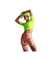 adidas By Stella McCartney Printed Shine Rolltop Kadın Koşu Taytı IW3880 Renkli (Çok Renkli)
