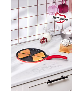 Biogranit Döküm Love Pankek Tava 26 cm, dayanıklı ve şık mutfak gereci