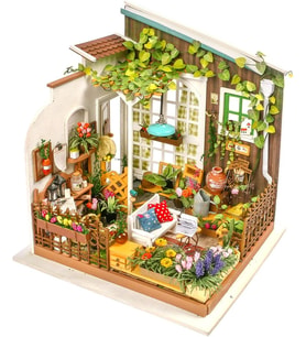 Oyuncak Evi Kendin Yap Minyatür Set Bahçe Evi LED Model Yapı Kiti Hobi El Sanatları Ev Dekorasyonu - Erkek Kız ve Kadın Arkadaşlar için Noel Doğum Günü Hediyeleri (Miller Bahçesi)