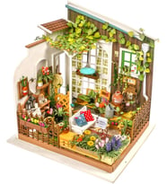 Oyuncak Evi Kendin Yap Minyatür Set Bahçe Evi LED Model Yapı Kiti Hobi El Sanatları Ev Dekorasyonu - Erkek Kız ve Kadın Arkadaşlar için Noel Doğum Günü Hediyeleri (Miller Bahçesi)