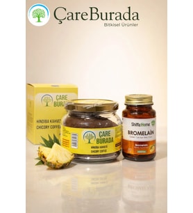 ÇareBurada Hindiba Kahvesi 150 g.+ Bromelain 60 Tablets