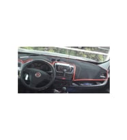 2009-2013 Modellerine Uygun Fiat Doblo Torpido Koruma Halısı Siyah Kenar Renk Kırmızı