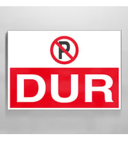 Dur Uyarı Levhası 30x40cm (Karışık)