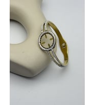 Çelik Gold Taşlı Çerçeve Taşlı Kordon Çeyreklik Kelepçe - 26klp48