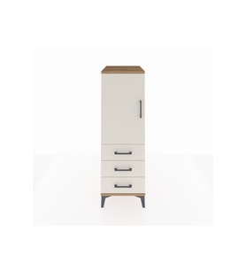 Kronos Dolap 2 Raflı 3 Çekmeceli Tek Kapaklı 44x59x134 Çam-Aytaşı