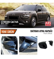Cıtroen C4 Cactus Yarasa Ayna Kapağı Batman Parlak Siyah Piano Black
